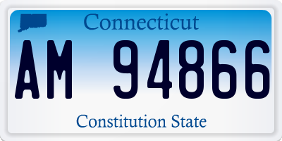 CT license plate AM94866