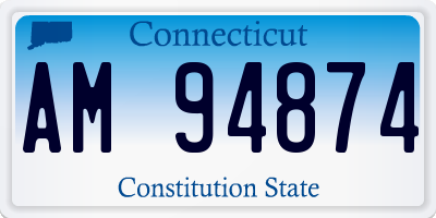 CT license plate AM94874
