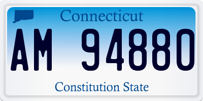 CT license plate AM94880