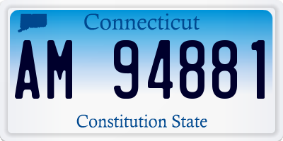 CT license plate AM94881