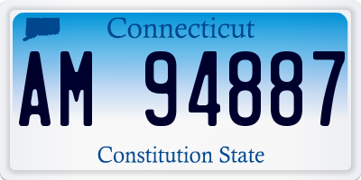 CT license plate AM94887