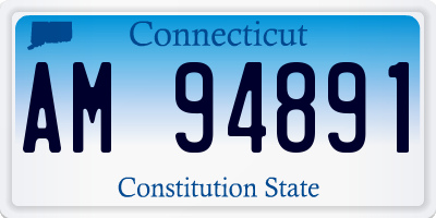 CT license plate AM94891