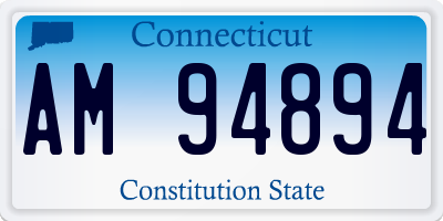 CT license plate AM94894