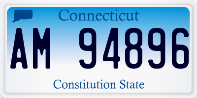 CT license plate AM94896