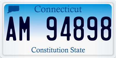 CT license plate AM94898