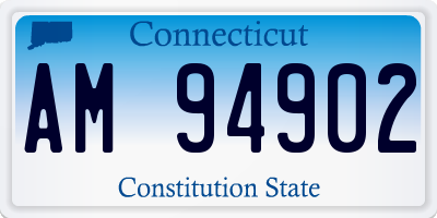 CT license plate AM94902