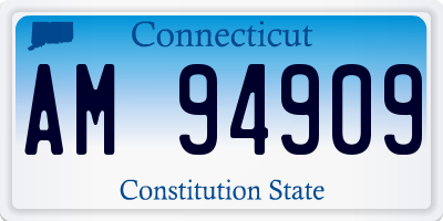 CT license plate AM94909