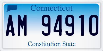 CT license plate AM94910