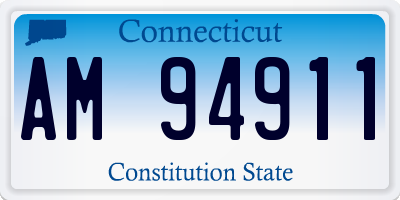 CT license plate AM94911
