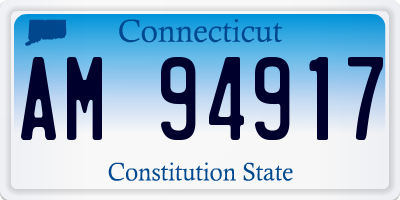 CT license plate AM94917