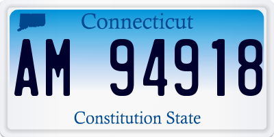 CT license plate AM94918