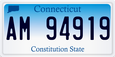 CT license plate AM94919