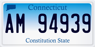 CT license plate AM94939