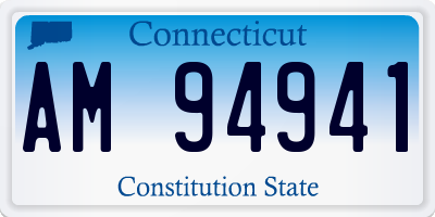 CT license plate AM94941