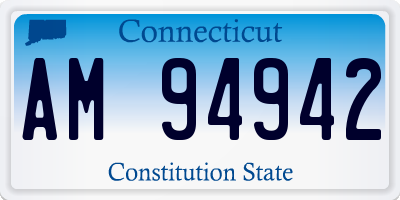 CT license plate AM94942