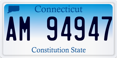 CT license plate AM94947