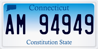 CT license plate AM94949