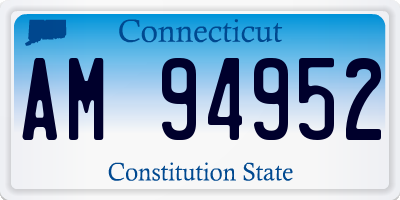 CT license plate AM94952