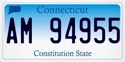 CT license plate AM94955