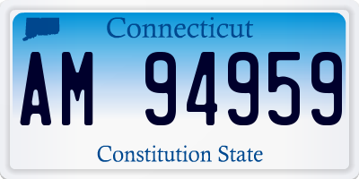 CT license plate AM94959