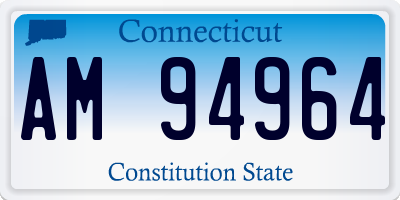CT license plate AM94964