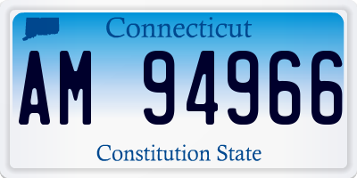 CT license plate AM94966