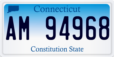 CT license plate AM94968