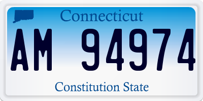 CT license plate AM94974
