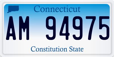CT license plate AM94975