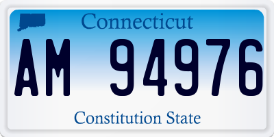 CT license plate AM94976