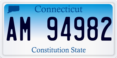 CT license plate AM94982
