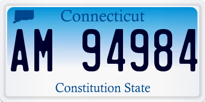 CT license plate AM94984