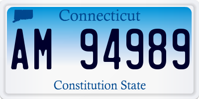 CT license plate AM94989