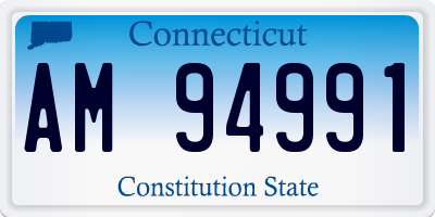 CT license plate AM94991