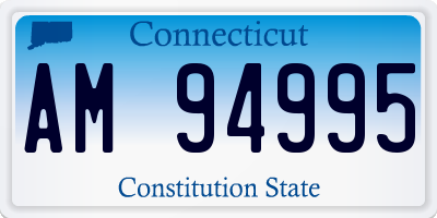 CT license plate AM94995