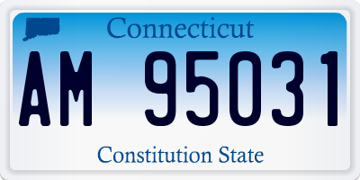 CT license plate AM95031