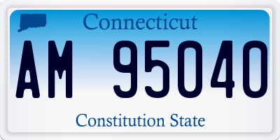 CT license plate AM95040
