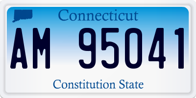 CT license plate AM95041