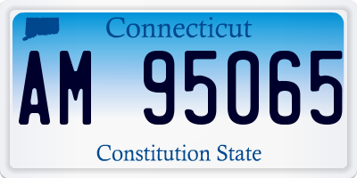 CT license plate AM95065