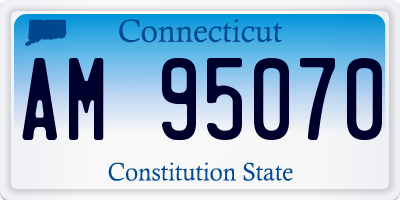 CT license plate AM95070
