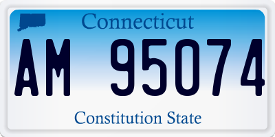 CT license plate AM95074