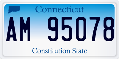 CT license plate AM95078