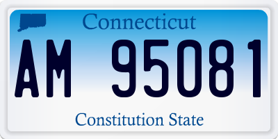 CT license plate AM95081