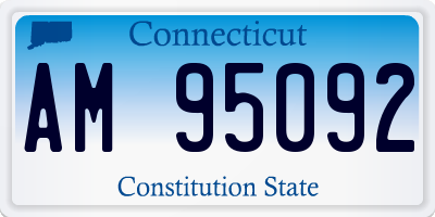 CT license plate AM95092
