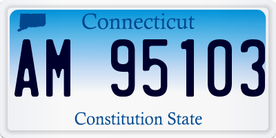 CT license plate AM95103