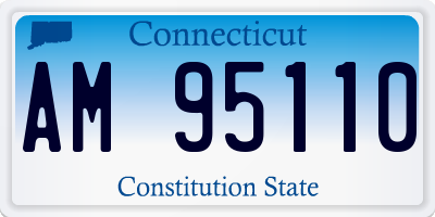 CT license plate AM95110