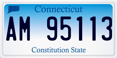 CT license plate AM95113