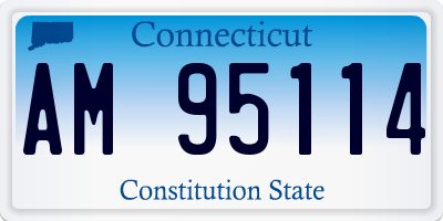 CT license plate AM95114