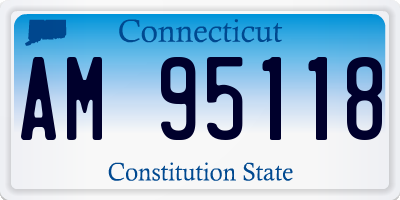 CT license plate AM95118