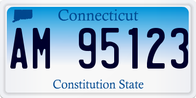 CT license plate AM95123